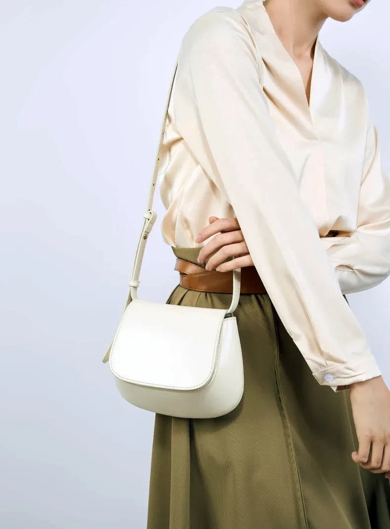 Bolsa Satchel em Couro Hush