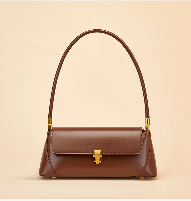 Bolsa Baguete em Couro Veneza