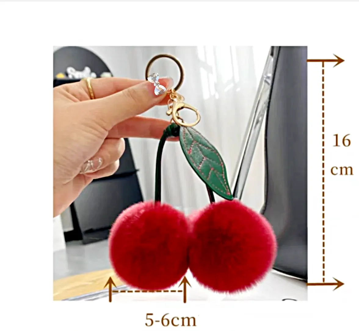 Pingente/Chaveiro de Bolsa Cereja