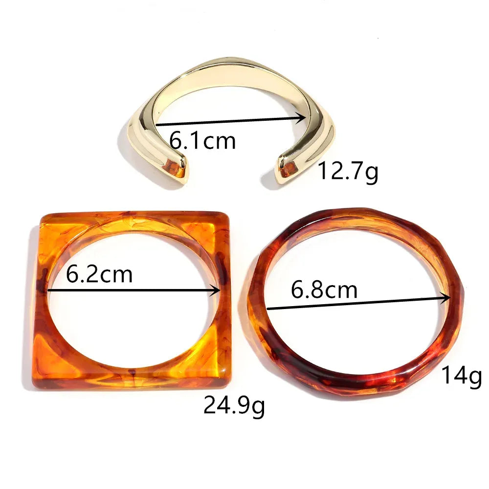 Braceletes Âmbar Dourado