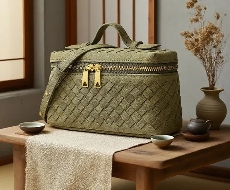 Bolsa Gênova Camurça em Tressê