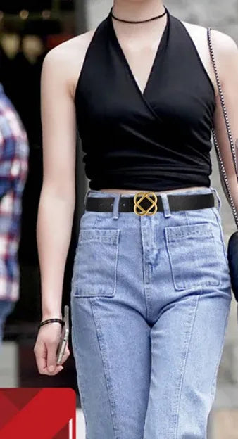 Cinto de Couro Legítimo Geometry