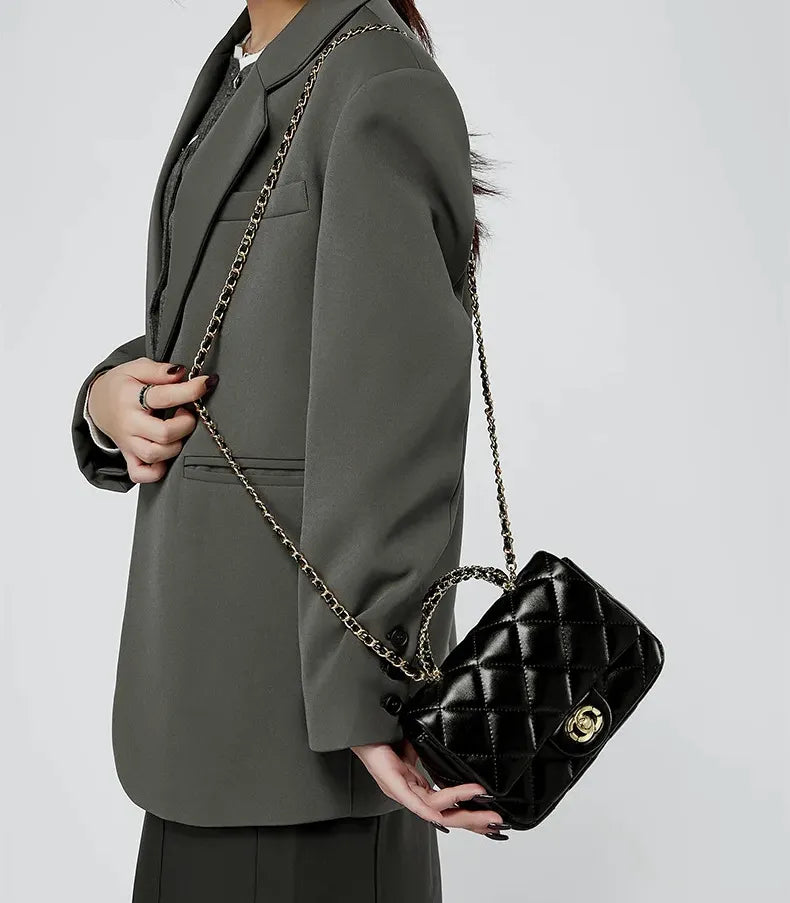 Bolsa Crossbody Matelassê em Couro Paris