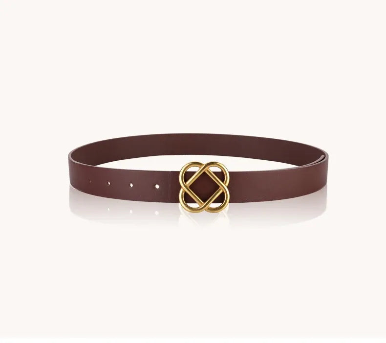 Cinto de Couro Legítimo Geometry