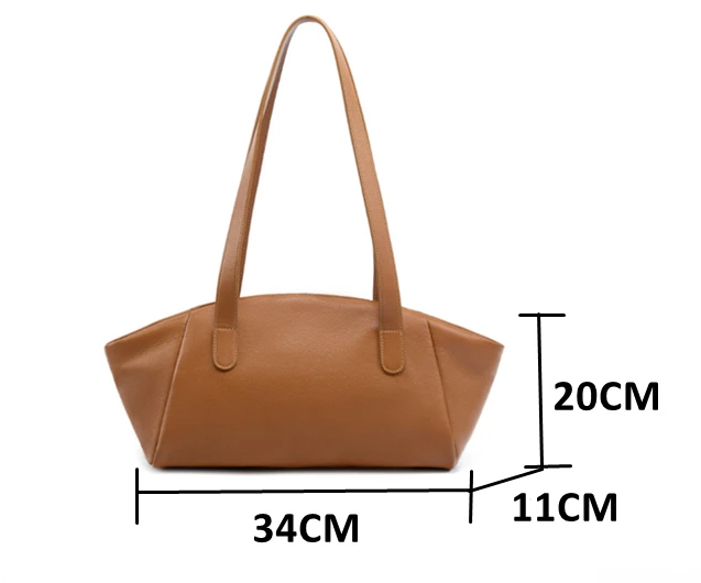 Bolsa Tote em Couro Trapézio