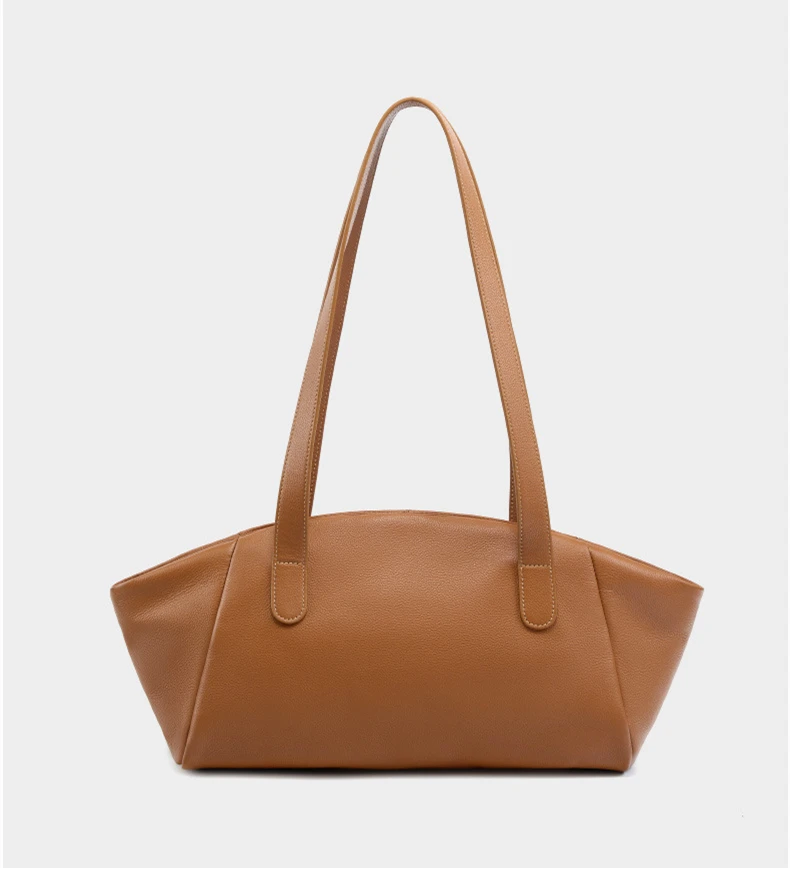 Bolsa Tote em Couro Trapézio