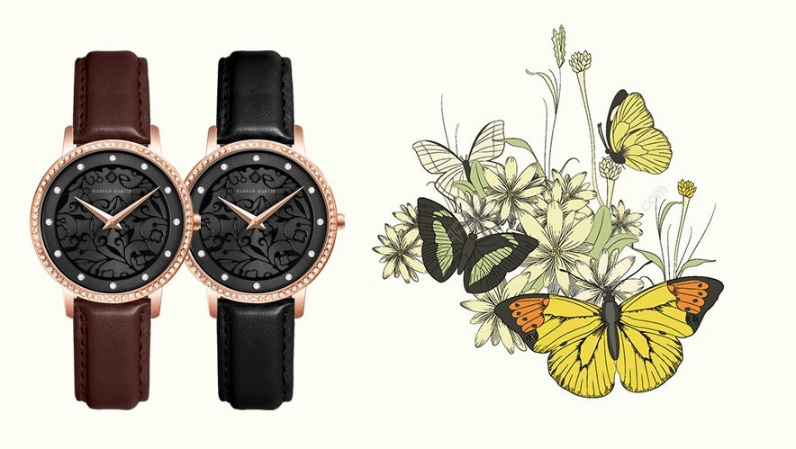 Relógio Pulseira Couro Mosaic