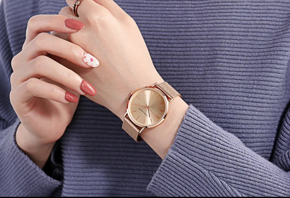 Relógio Aço Inoxidável Minimalist