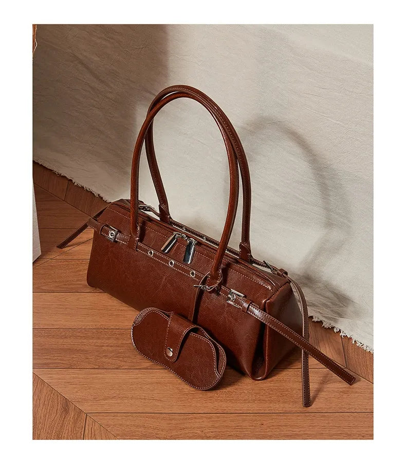 Bolsa Baguete em Couro Karen