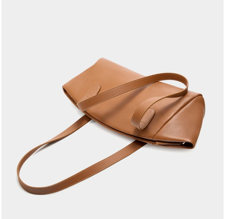 Bolsa Tote em Couro Trapézio