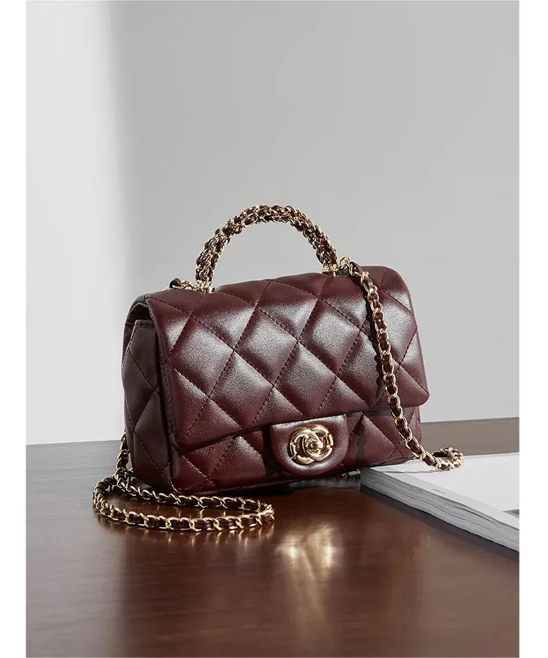 Bolsa Crossbody Matelassê em Couro Paris