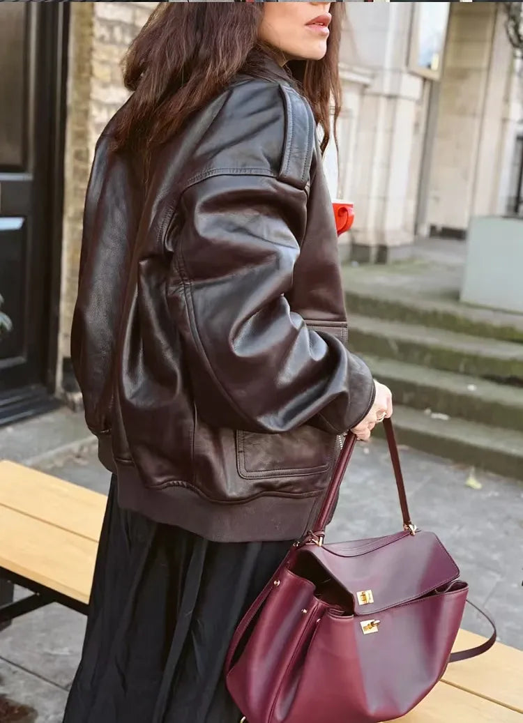 Bolsa Cassy de Ombro em Couro