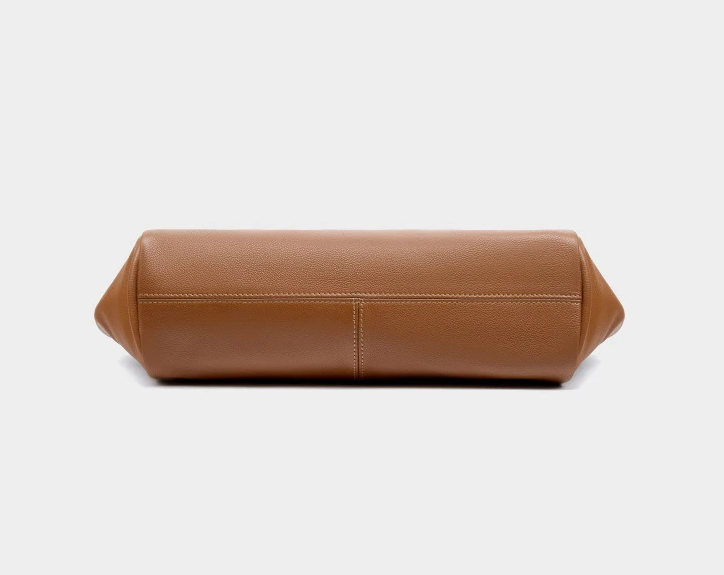 Bolsa Tote em Couro Trapézio