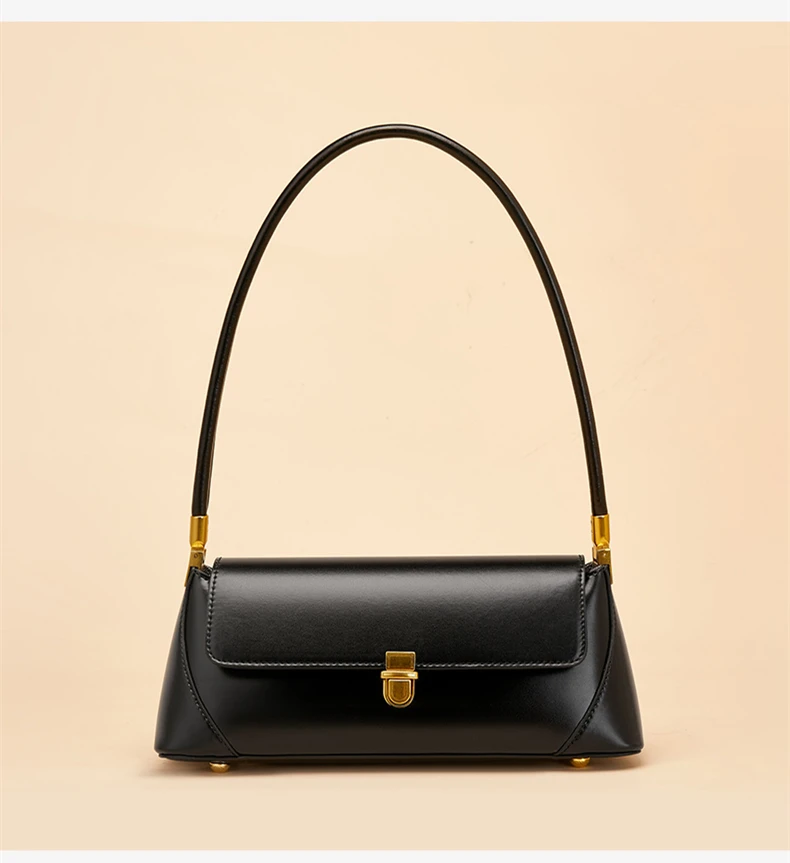 Bolsa Baguete em Couro Veneza