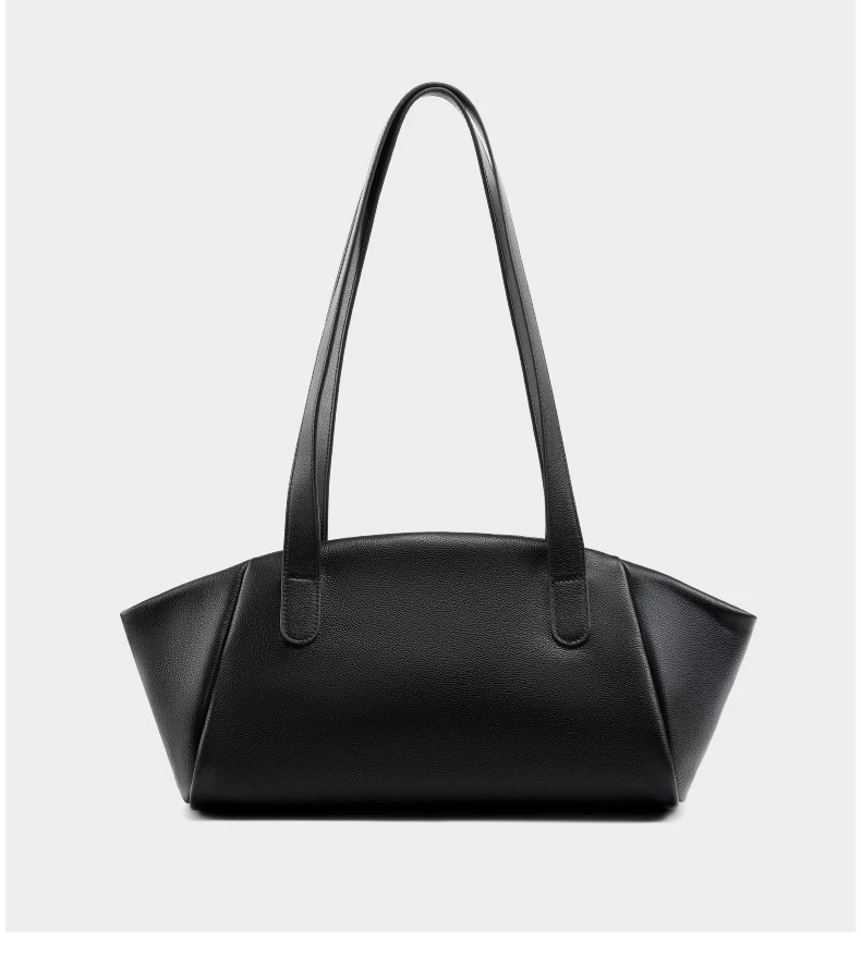 Bolsa Tote em Couro Trapézio