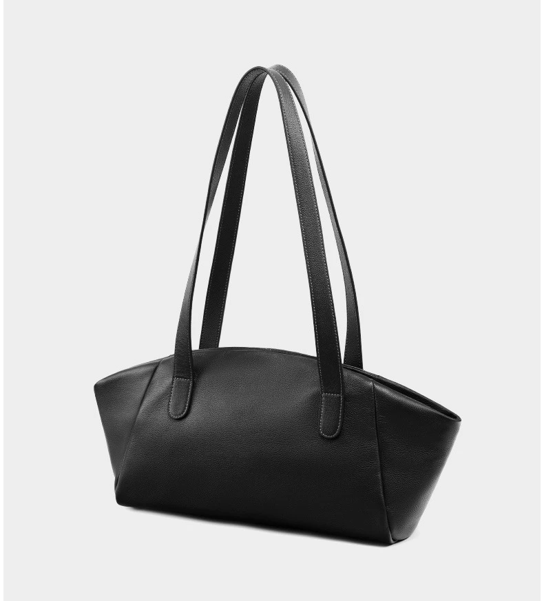 Bolsa Tote em Couro Trapézio