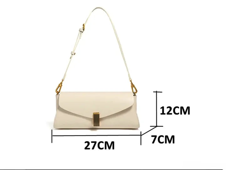 Bolsa Baguete em Couro Essenza