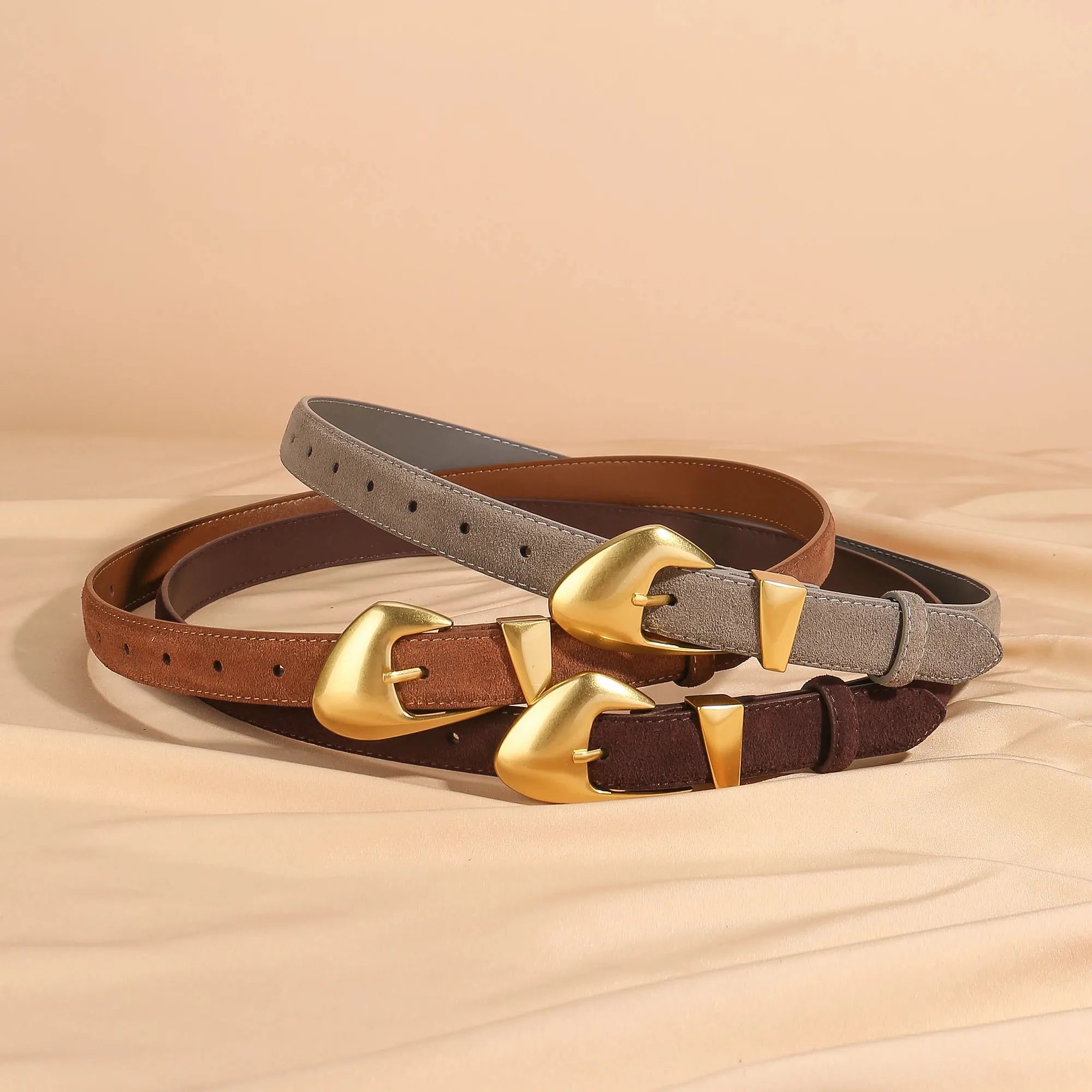 Cinto de Couro Camurça Belle