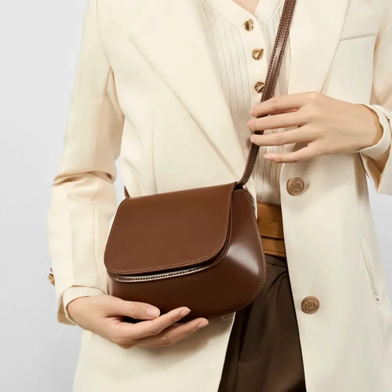 Bolsa Satchel em Couro Hush