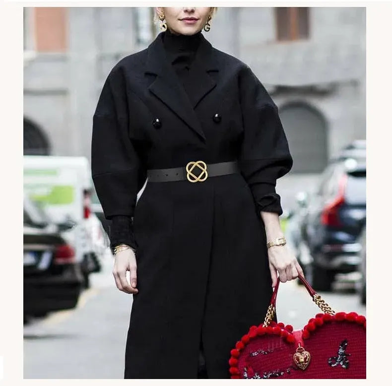 Cinto de Couro Legítimo Geometry