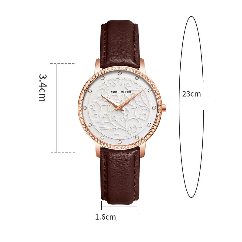 Relógio Pulseira Couro Mosaic