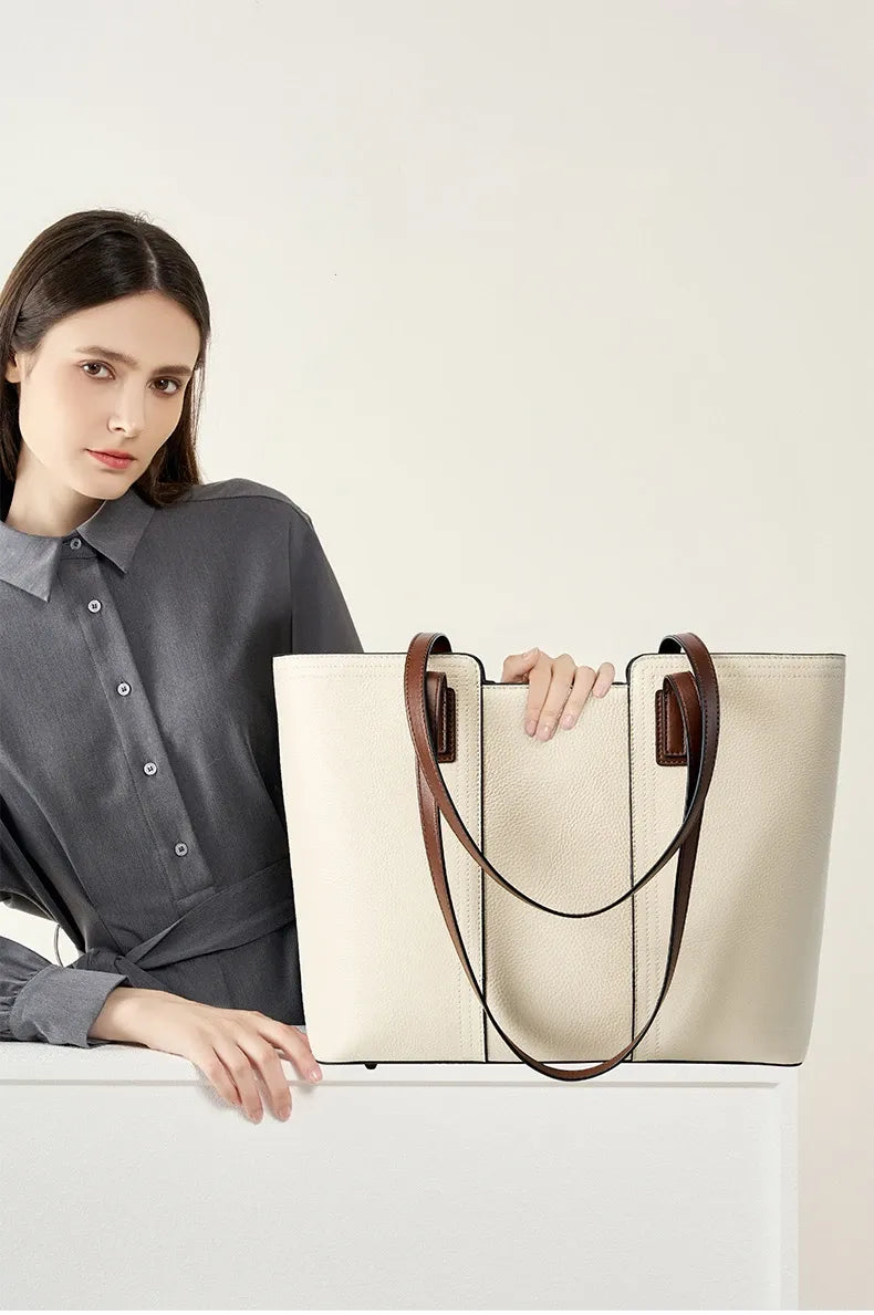 Bolsa Tote Clássica em Couro Brunei