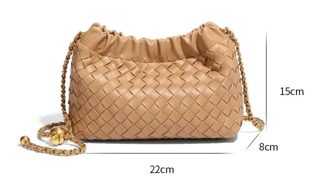 Bolsa em Tressê Crossbody Liandra Off-White