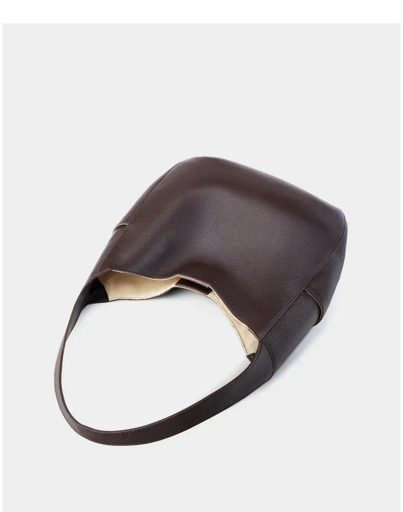 Bolsa Maxi em Couro Eleonora Café