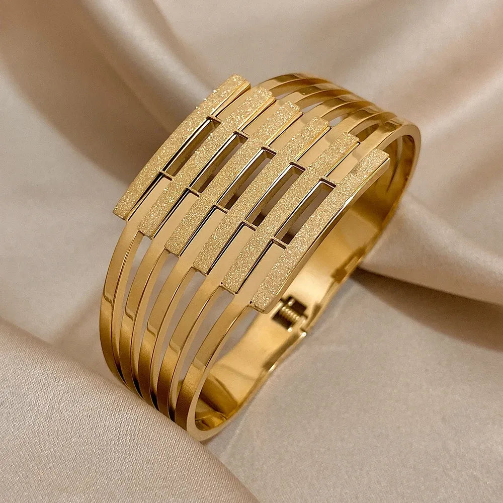 Pulseira Banhada a Ouro Camadas