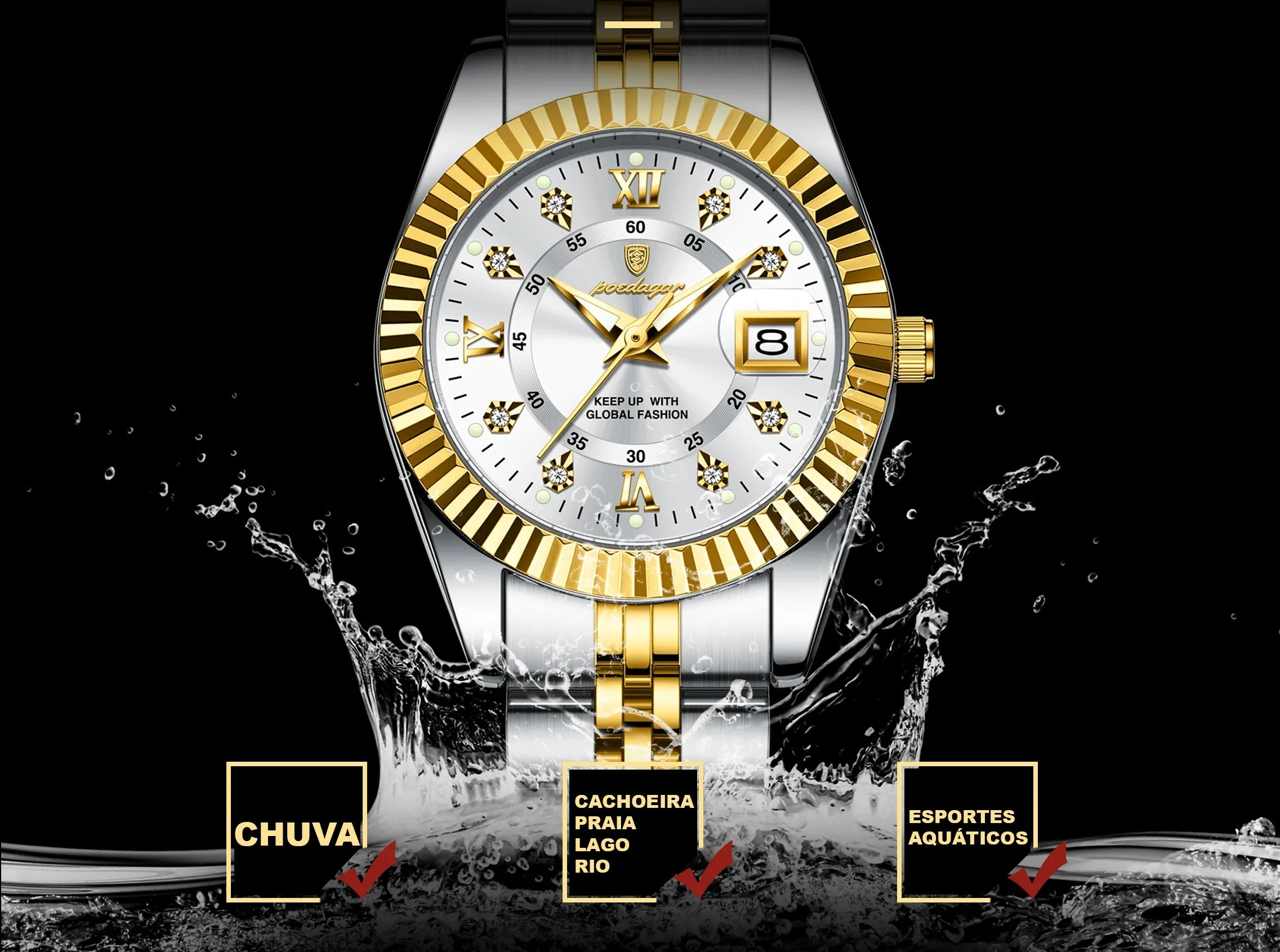 Relógio Aço Inoxidável Joy