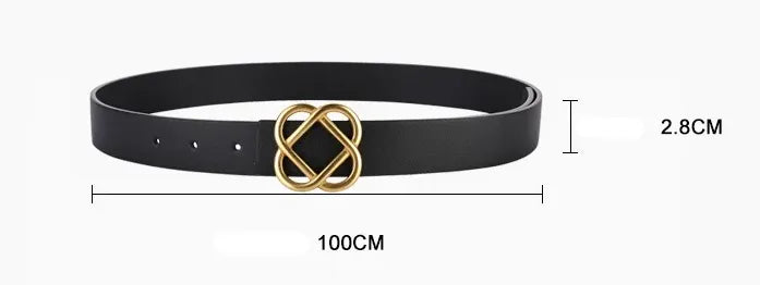 Cinto de Couro Legítimo Geometry