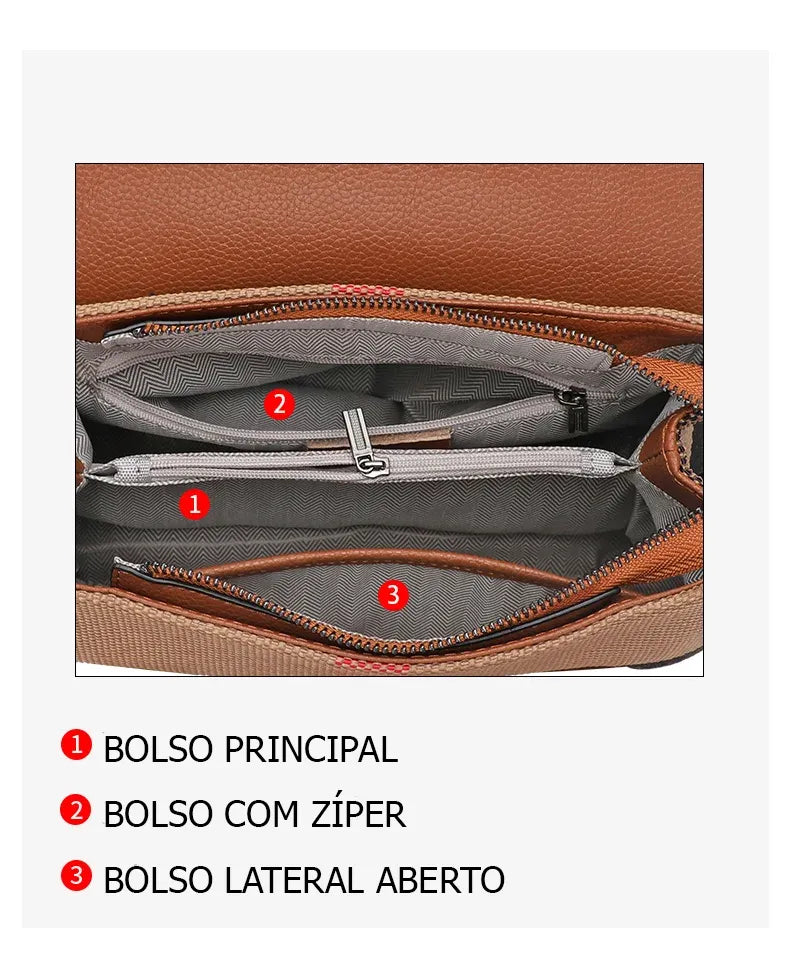 Bolsa de Mão Couro Legítimo Glasgow