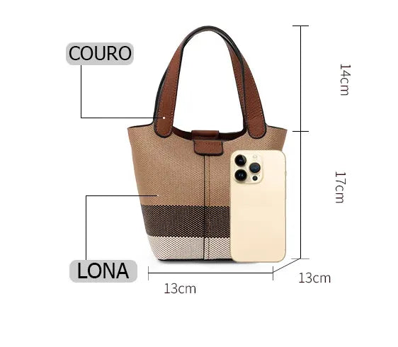 Bolsa Bucket Couro Legítimo Aberdeen