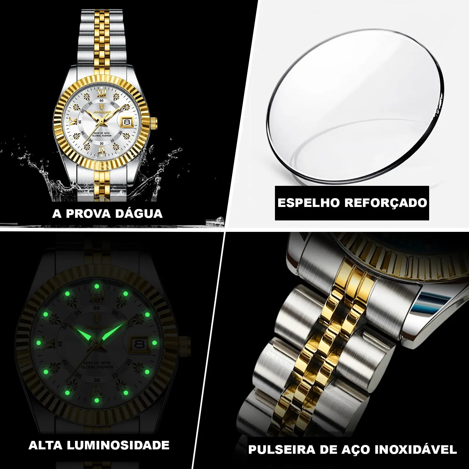 Relógio Aço Inoxidável Joy