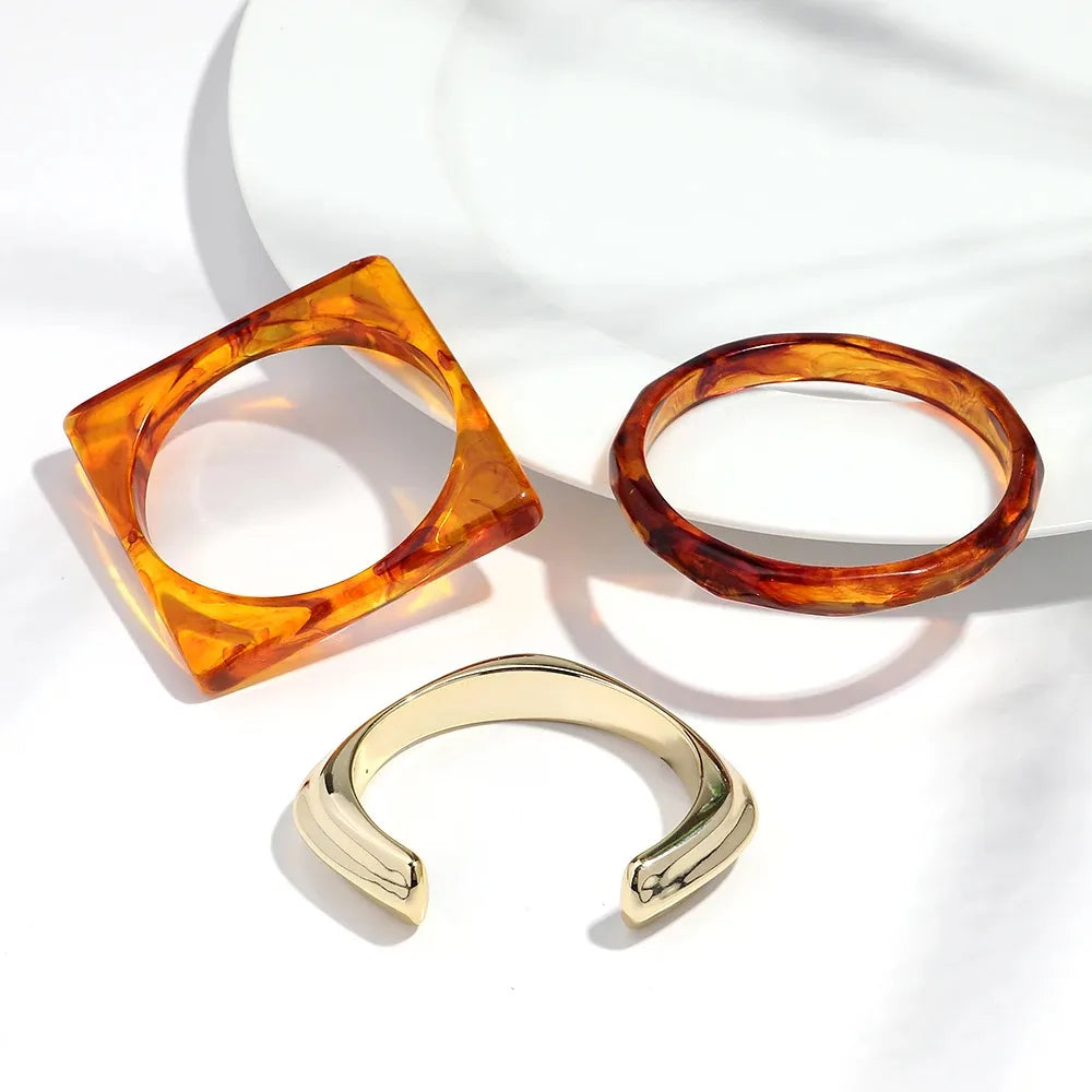 Braceletes Âmbar Dourado