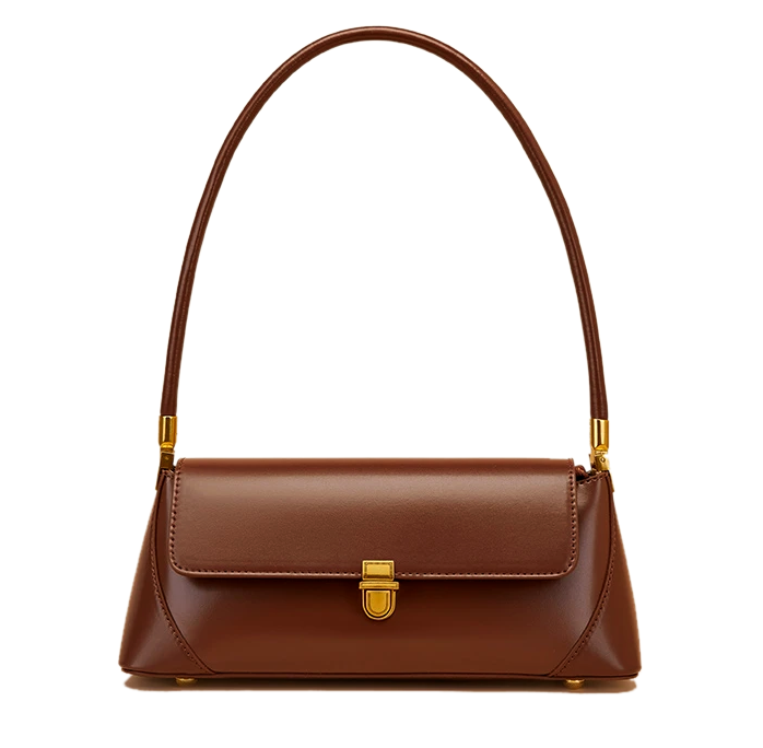 Bolsa Baguete em Couro Veneza