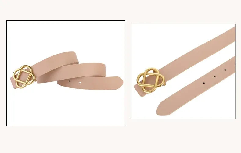 Cinto de Couro Legítimo Geometry