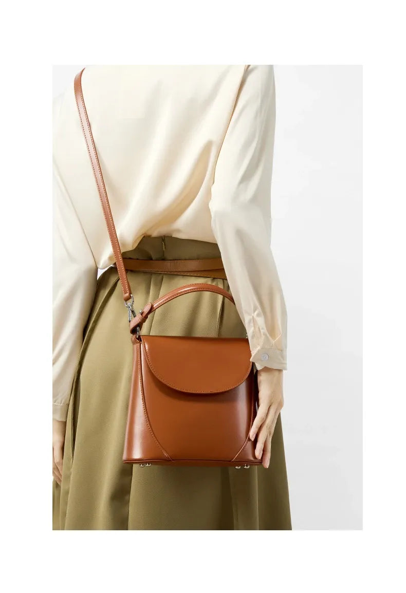 Bolsa Bucket Couro Legítimo Marbelle