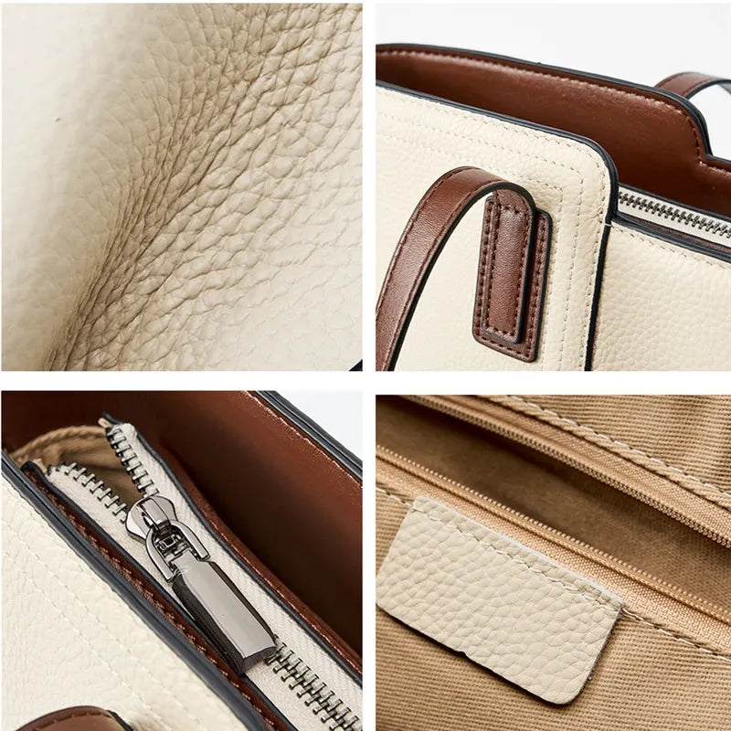 Bolsa Tote Clássica em Couro Brunei