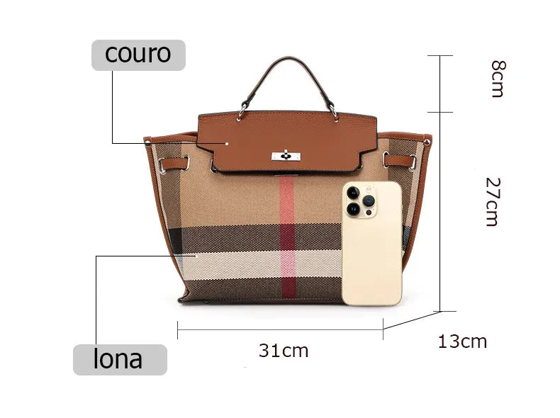 Bolsa de Mão Couro Legítimo Edimburgo