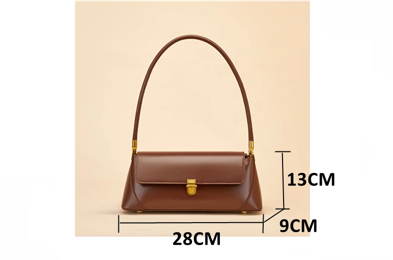 Bolsa Baguete em Couro Veneza