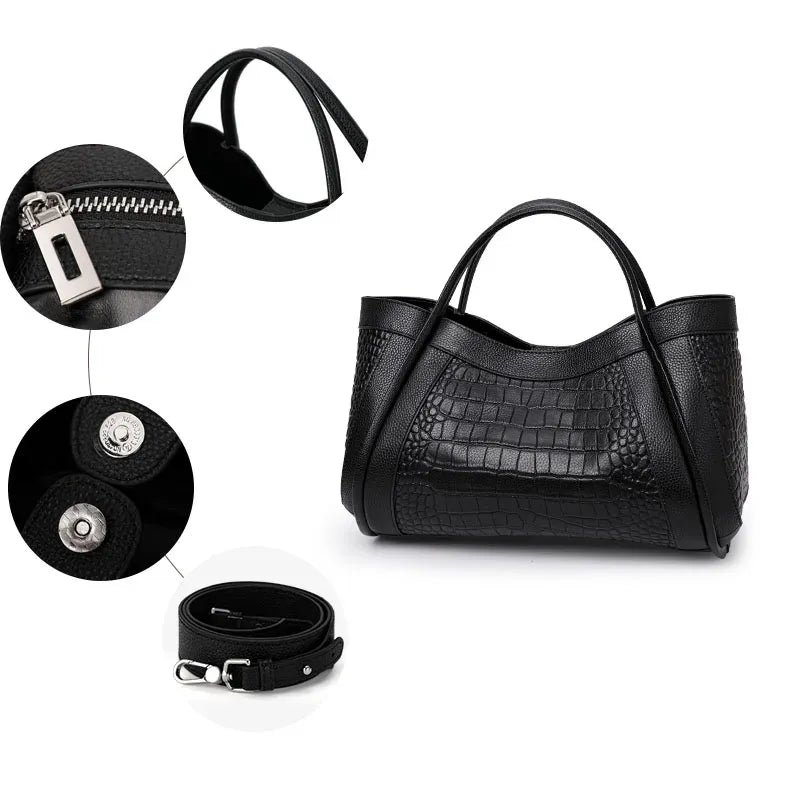 Bolsa de Mão em Couro Iona Black