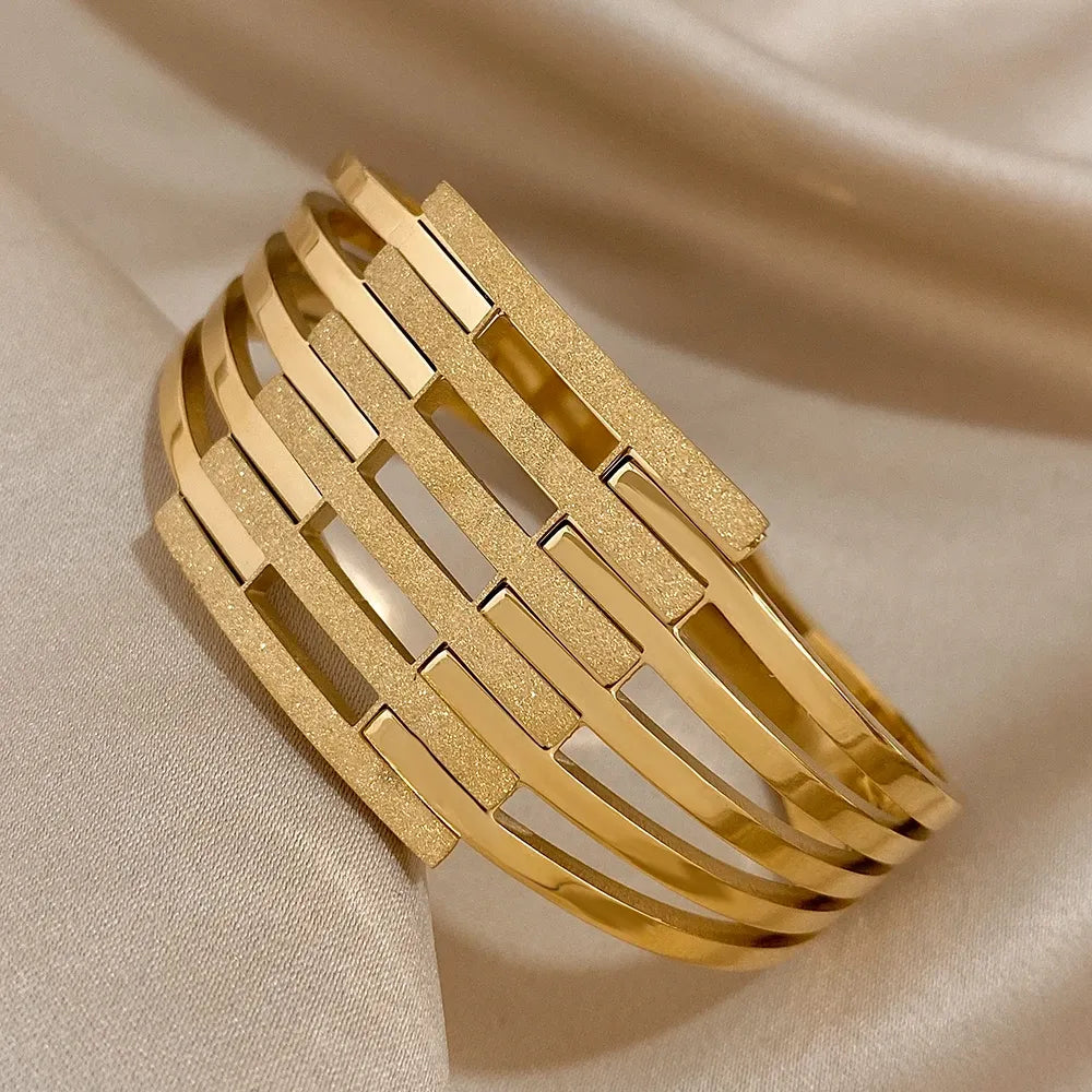 Pulseira Banhada a Ouro Camadas