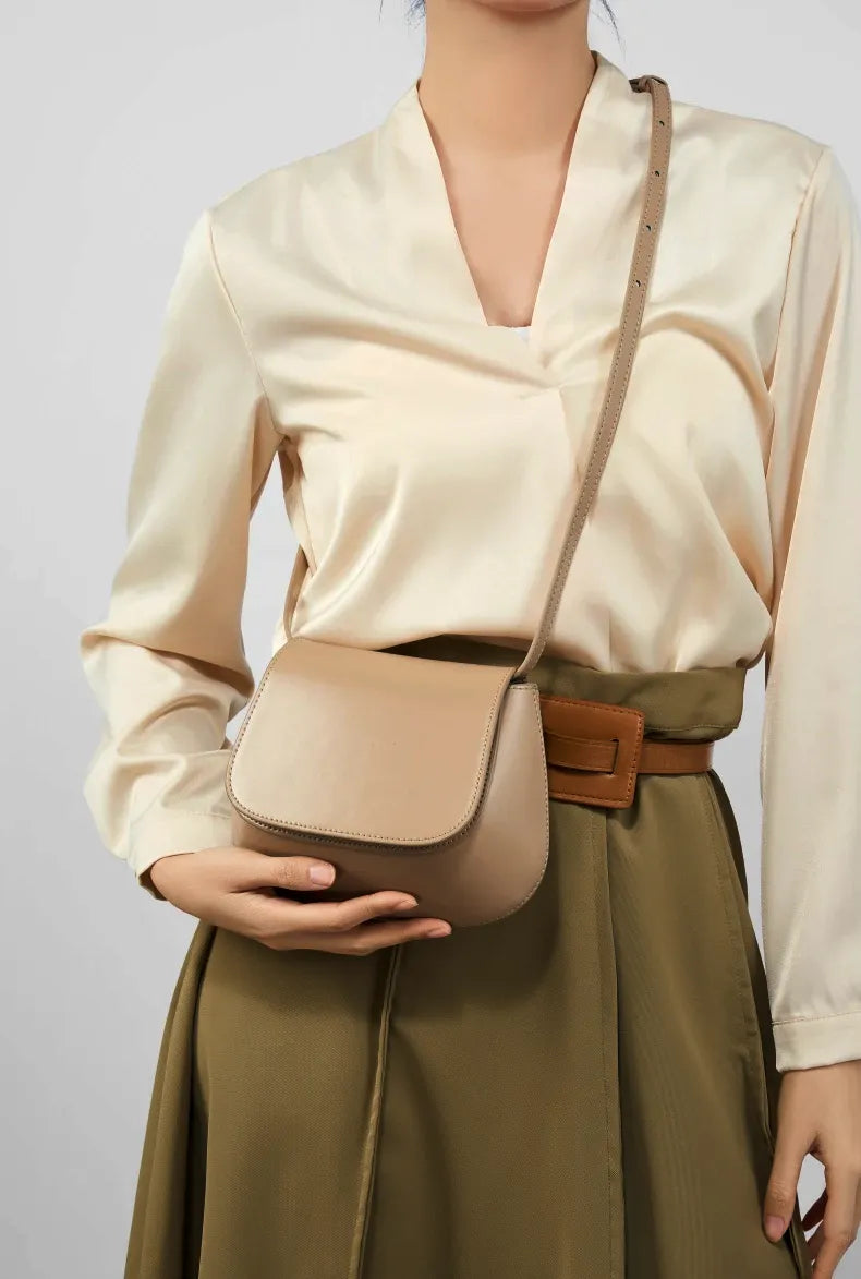 Bolsa Satchel em Couro Hush