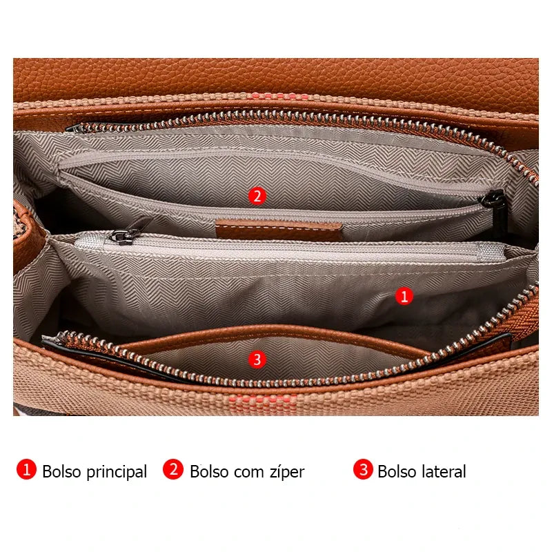 Bolsa de Mão Couro Legítimo Inverness