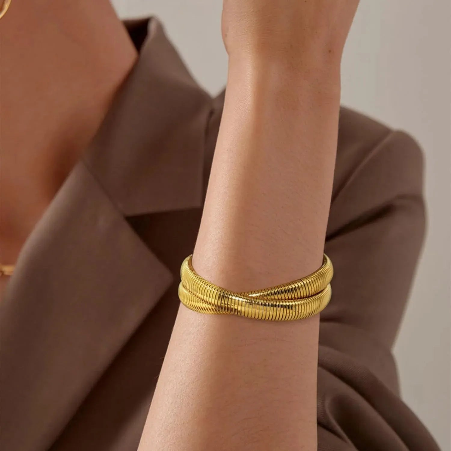 Pulseira Flexível Dourada