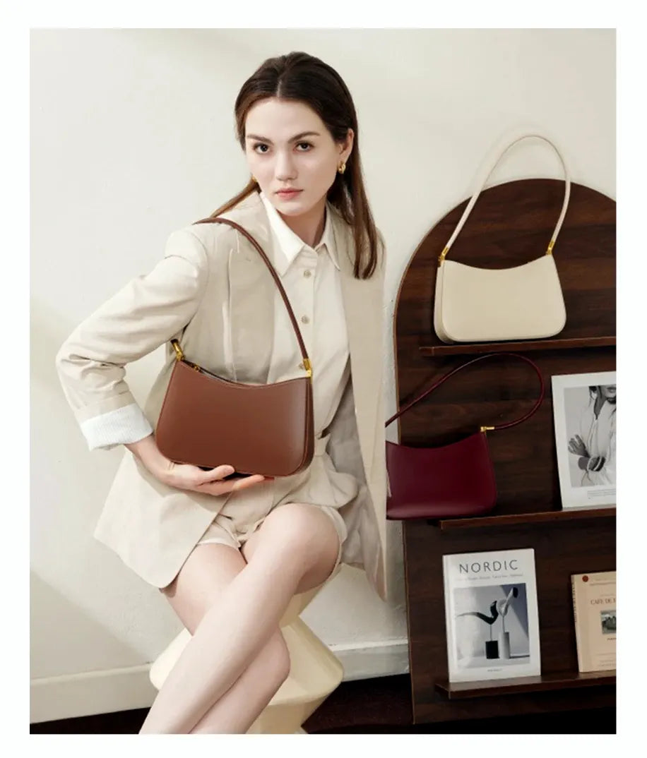 Bolsa de Ombro em Couro Nobreza