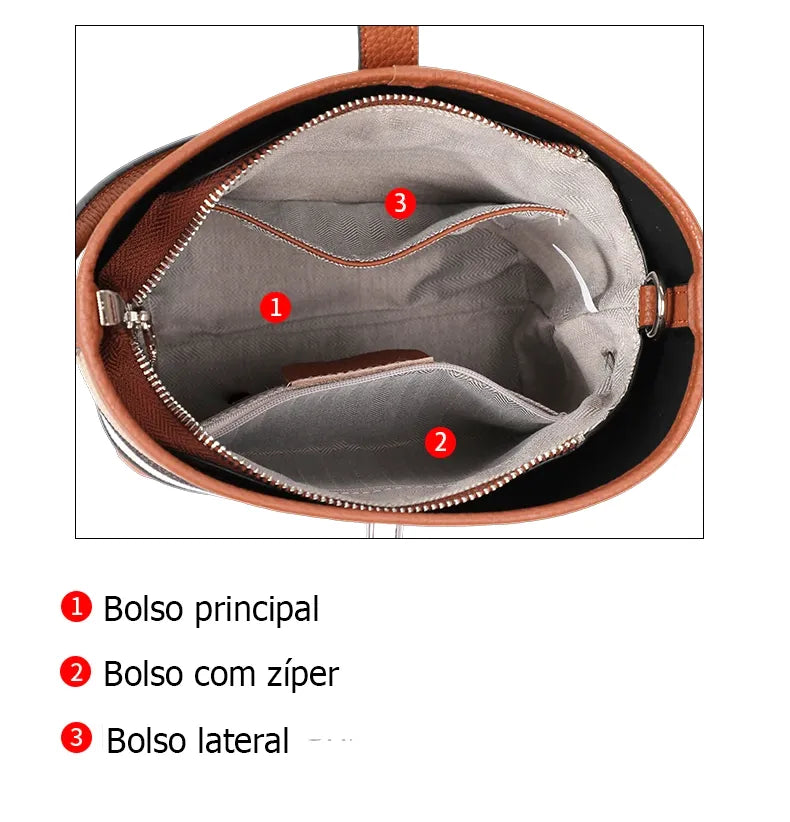 Bolsa Bucket Couro Legítimo Oban