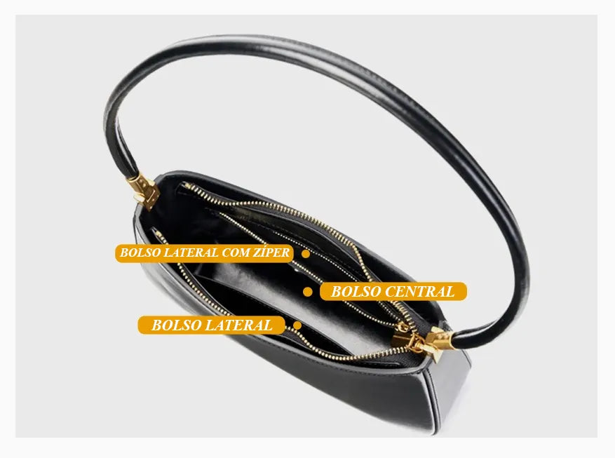 Bolsa de Ombro em Couro Nobreza