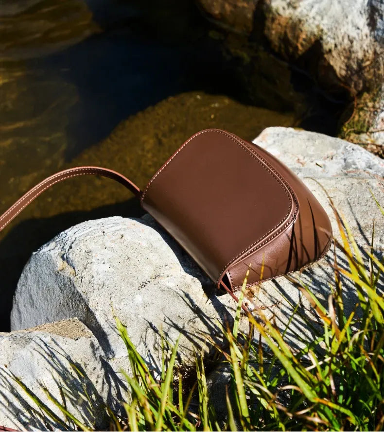 Bolsa Satchel em Couro Hush